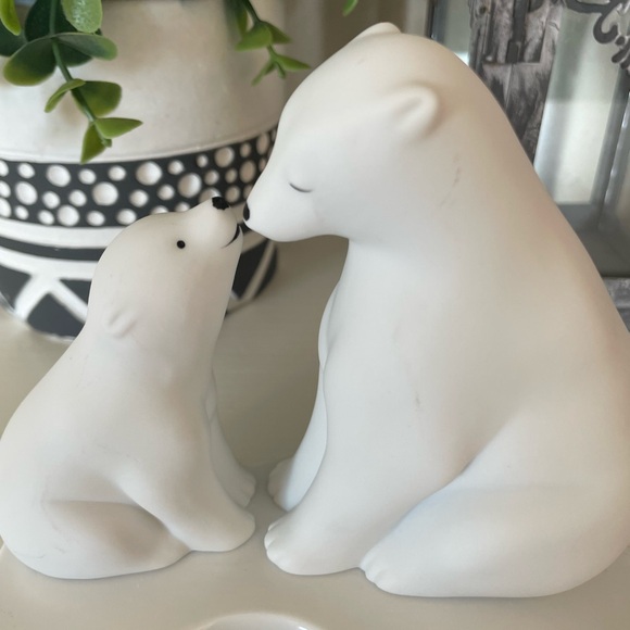 PartyLite Polar Bear Tealight Holder Mother's Love White Winter Holiday P91131 - Picture 2 of 6